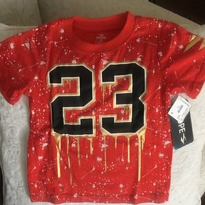 Young Child’s Red Graphic Short Sleeve Top